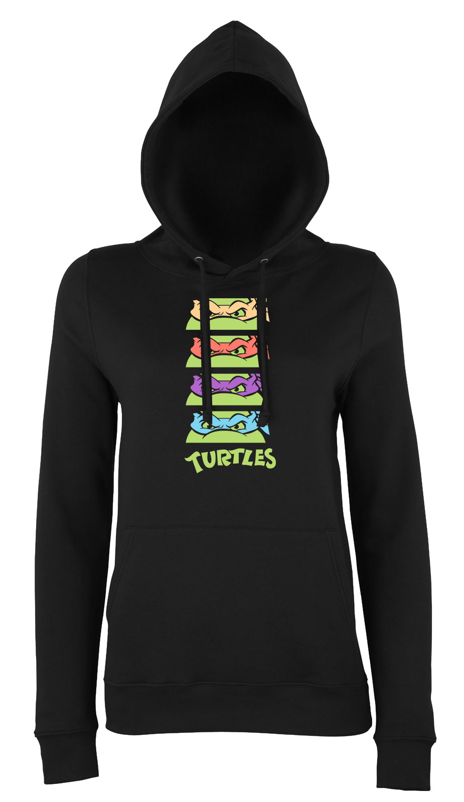Tini Ninja Teknőcök tmnt Fekete Női Kapucnis Pulóver