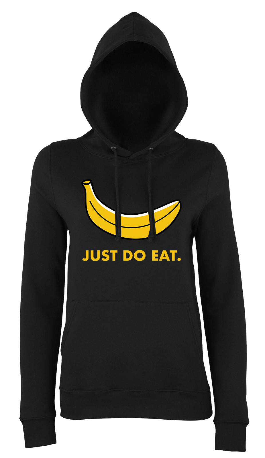 banán banana humor Fekete Női Kapucnis Pulóver