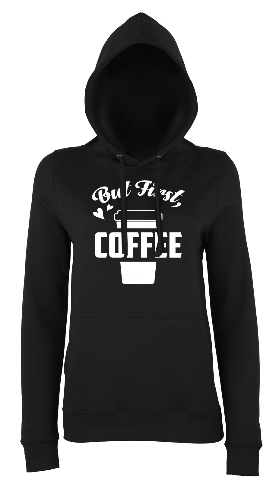coffee kávé Fekete Női Kapucnis Pulóver