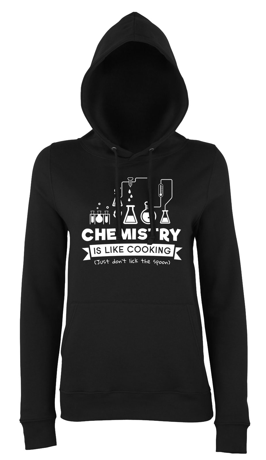 kéma kémikus chemistry Fekete Női Kapucnis Pulóver