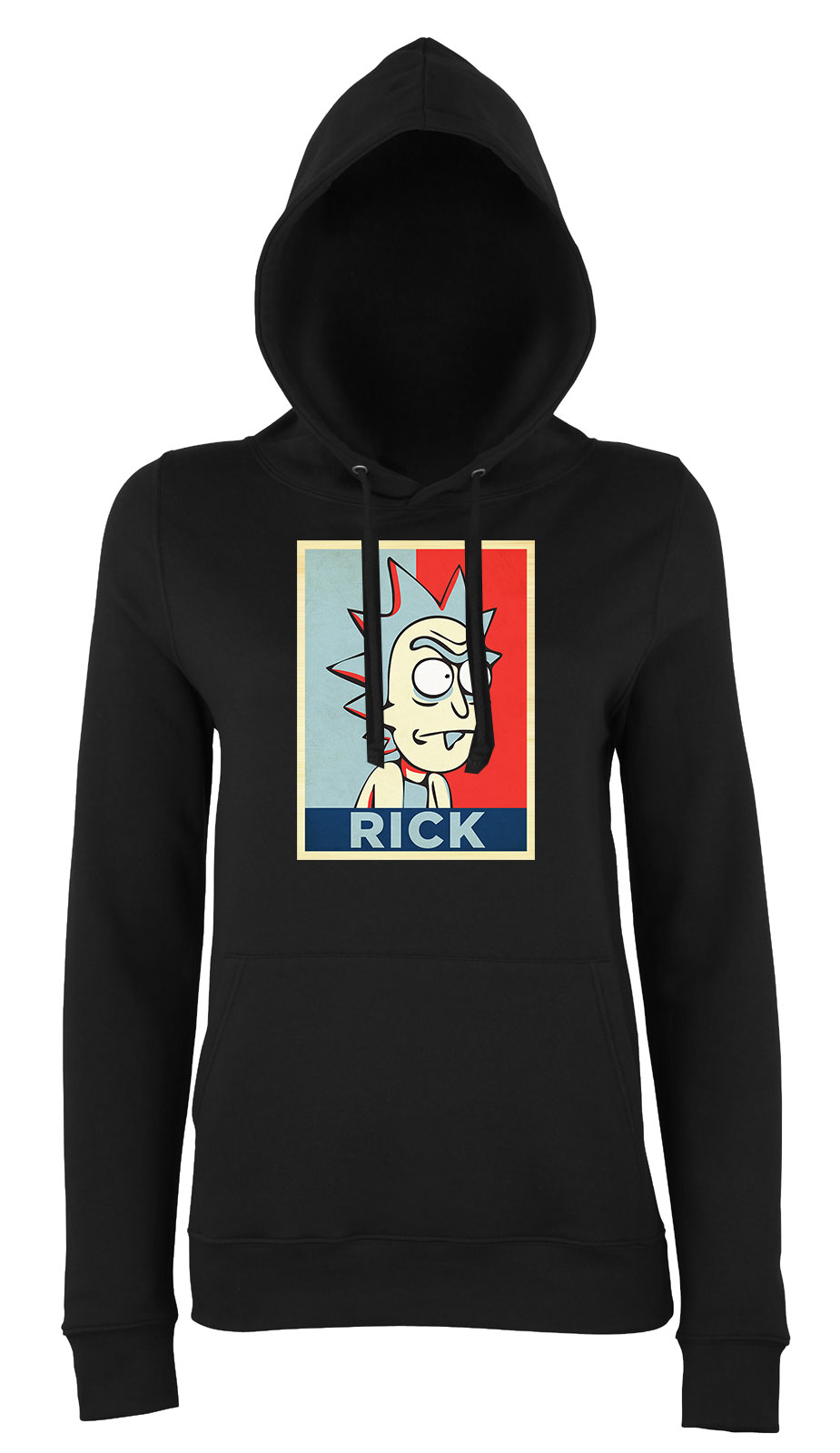 rick és morty Fekete Női Kapucnis Pulóver