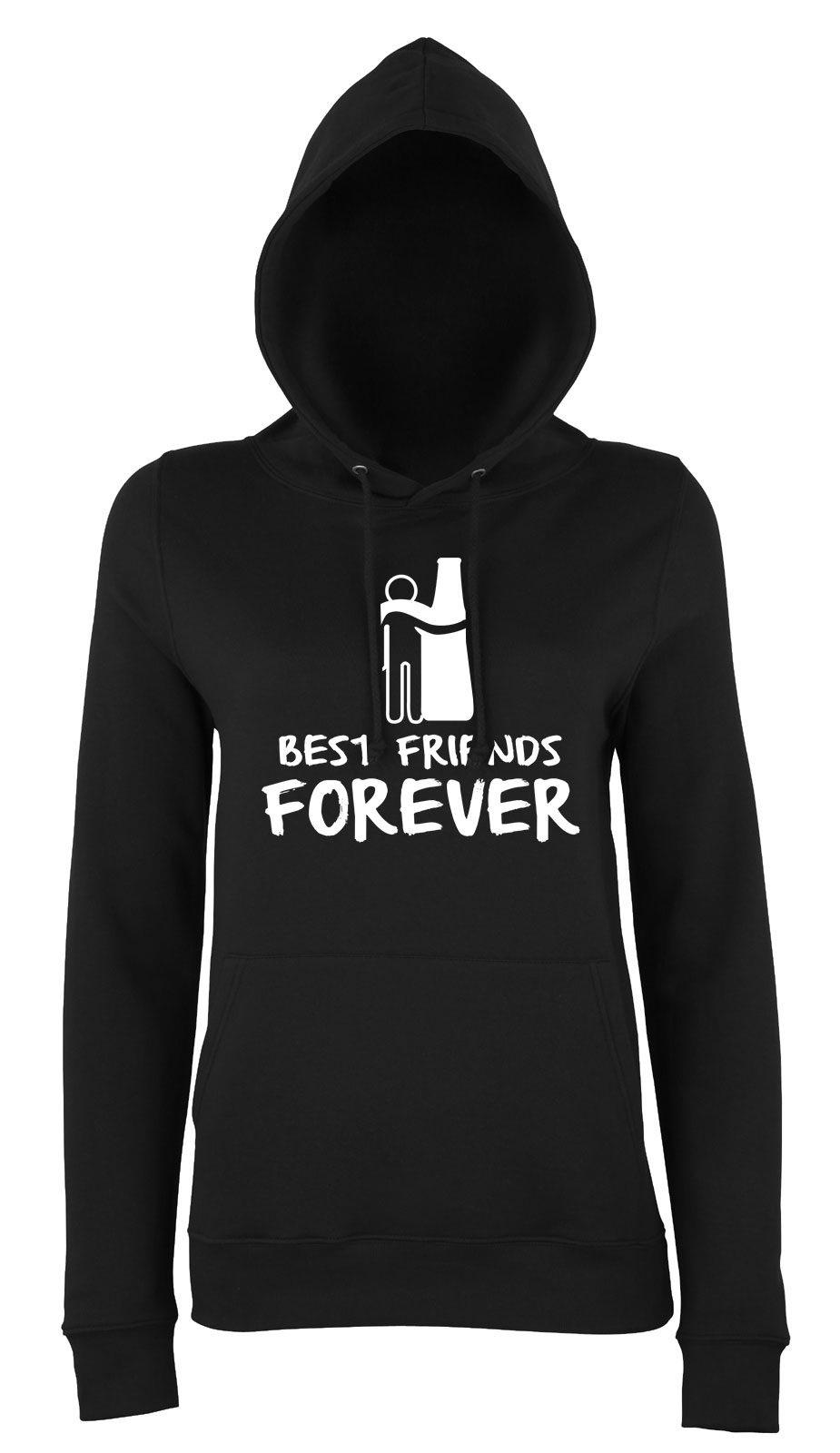 sör férfi barátság humor alkohol Fekete Női Kapucnis Pulóver
