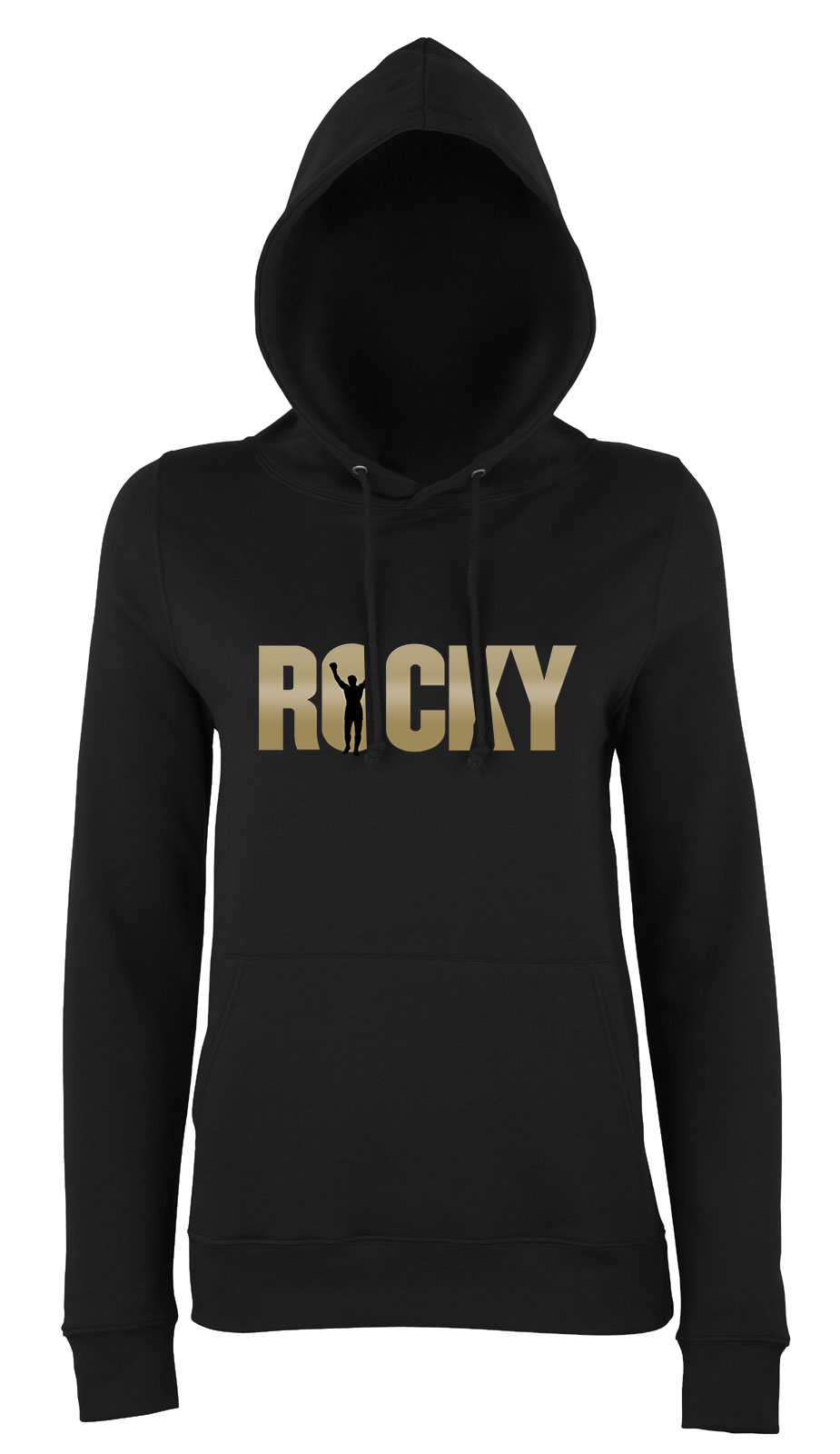 rocky Fekete Női Kapucnis Pulóver