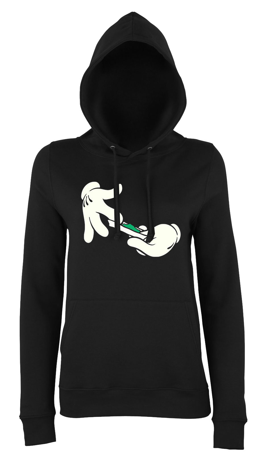 kanabisz marihuána canabis Fekete Női Kapucnis Pulóver