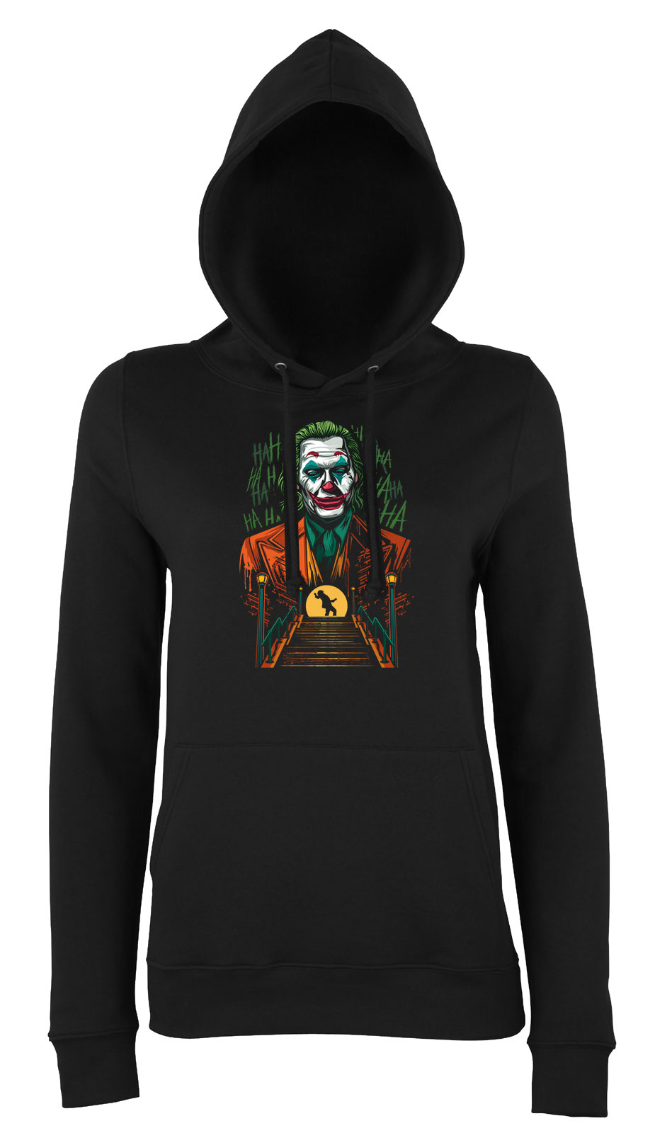 joker Fekete Női Kapucnis Pulóver