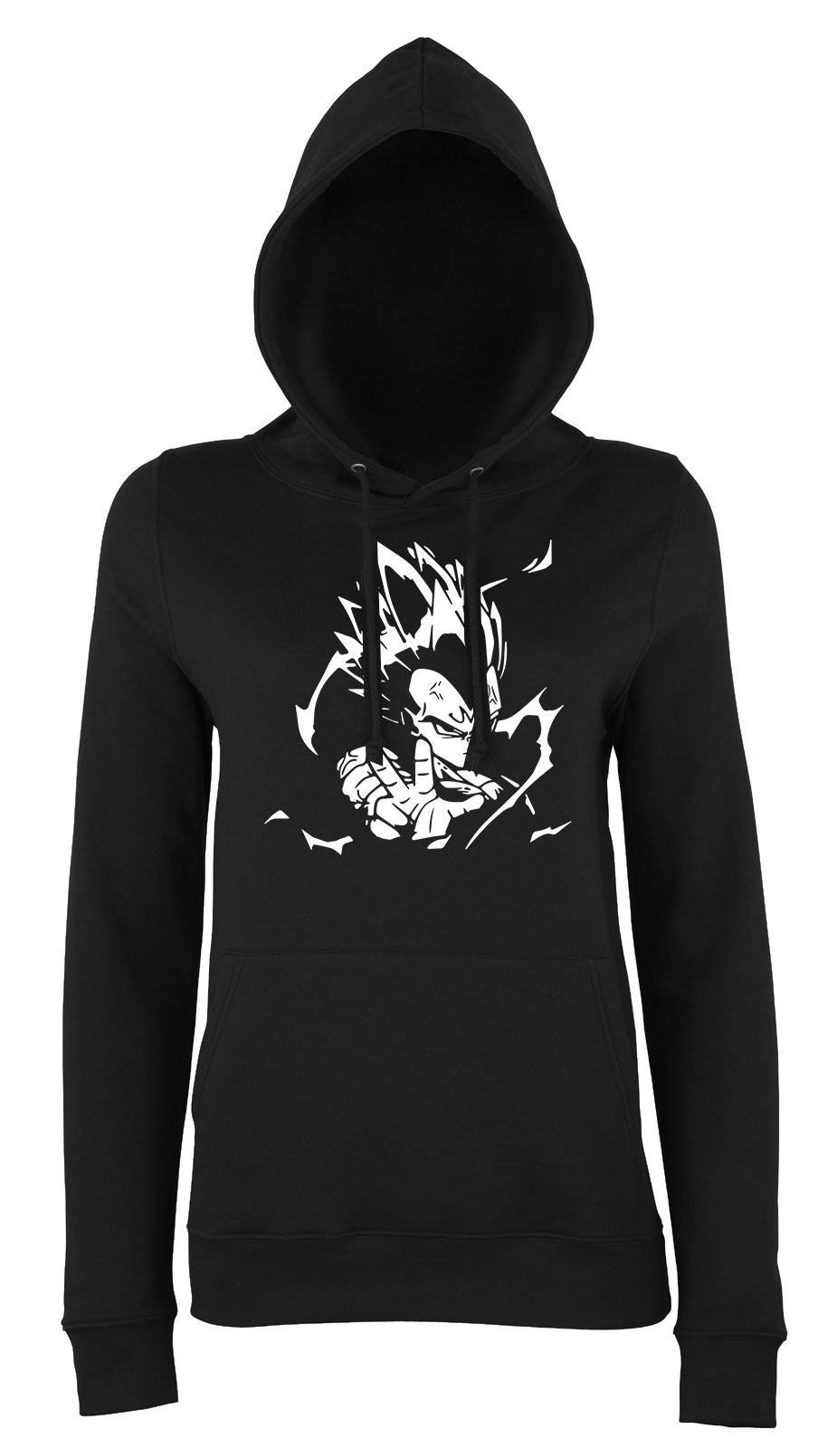 vegeta dragon ball Fekete Női Kapucnis Pulóver