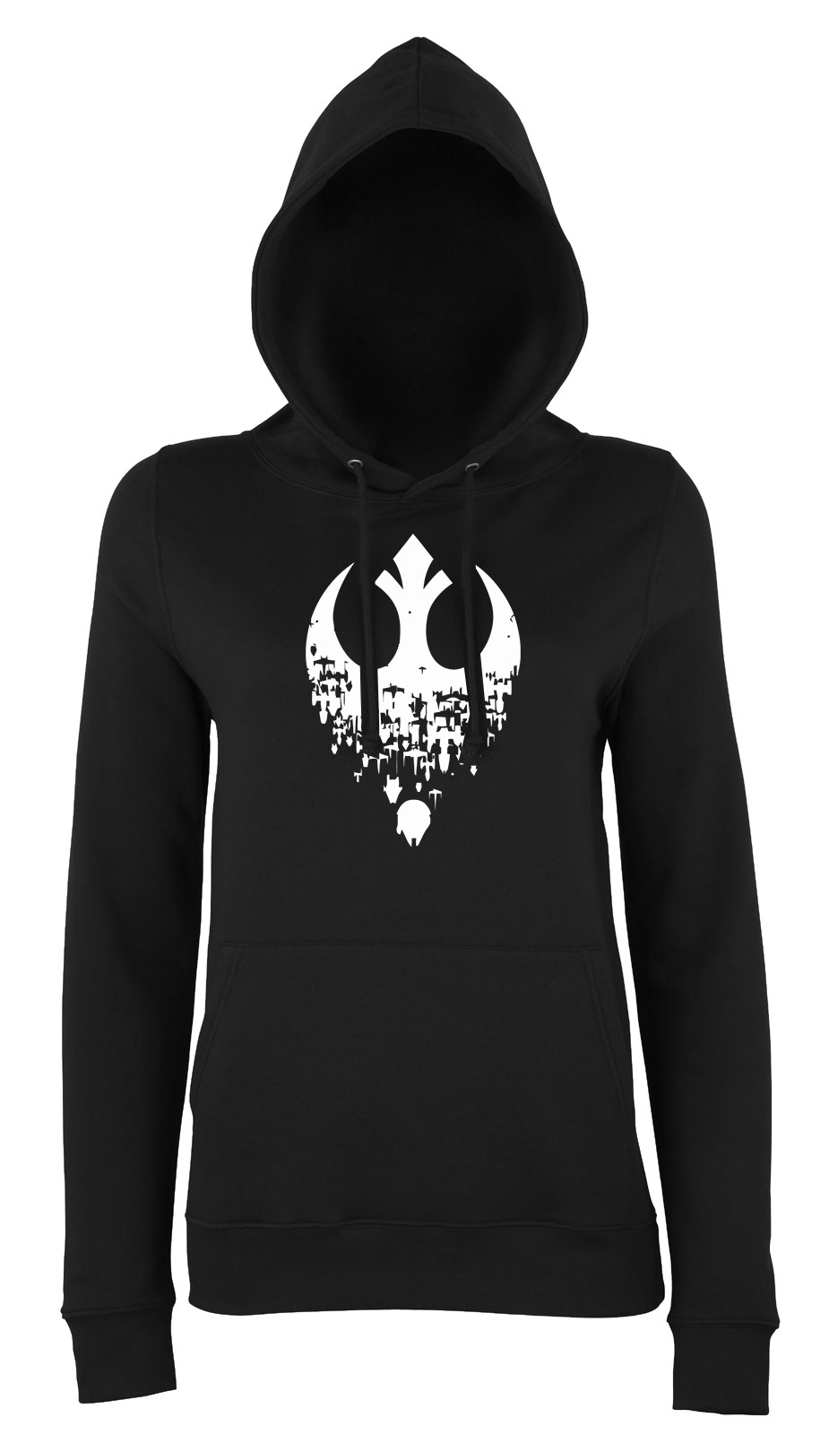 star wars lázadók Fekete Női Kapucnis Pulóver