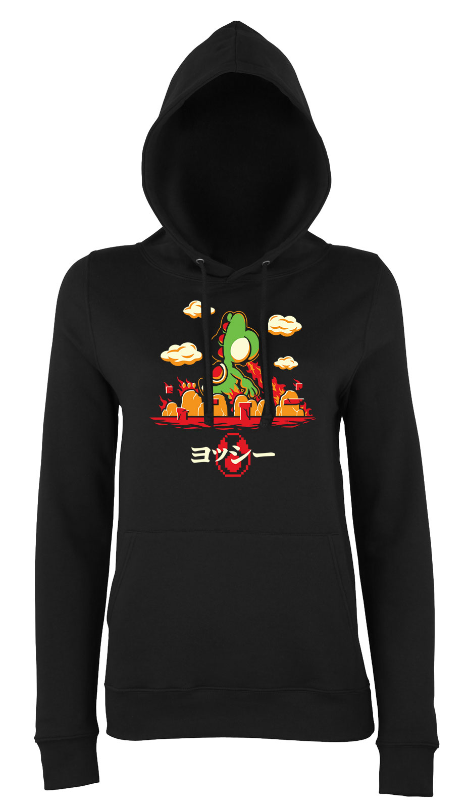 yoshi super mario Fekete Női Kapucnis Pulóver