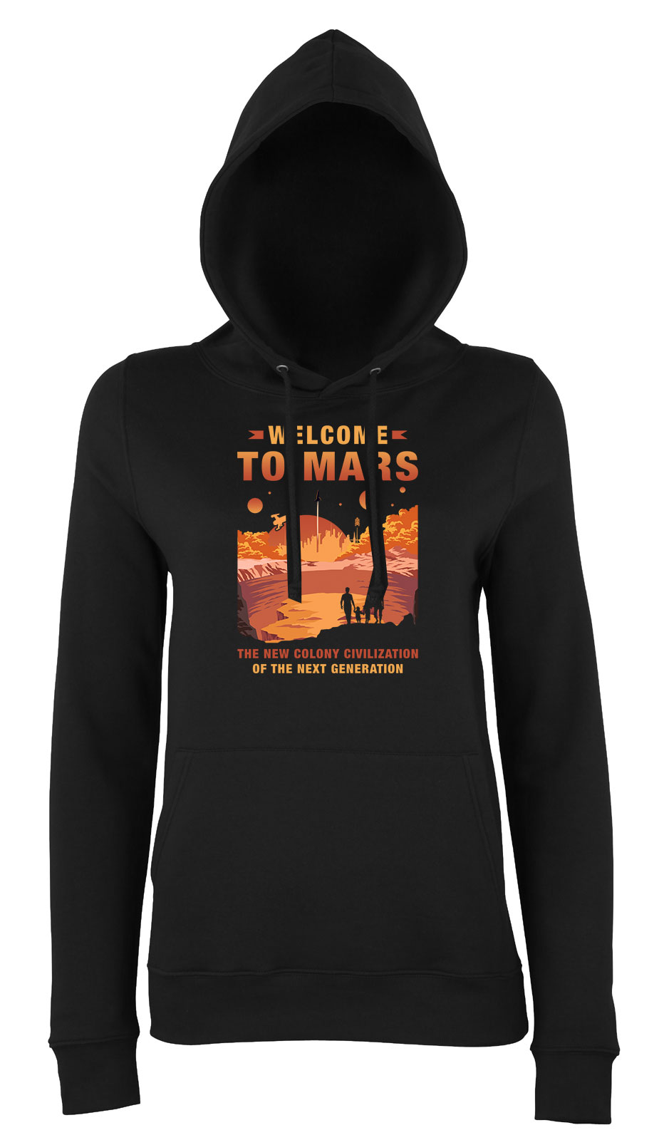 mars Fekete Női Kapucnis Pulóver