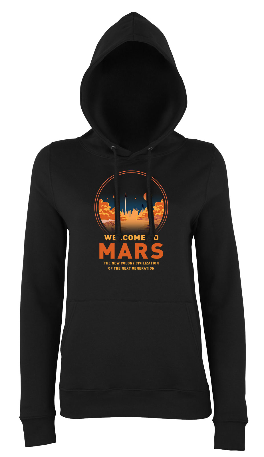 mars Fekete Női Kapucnis Pulóver