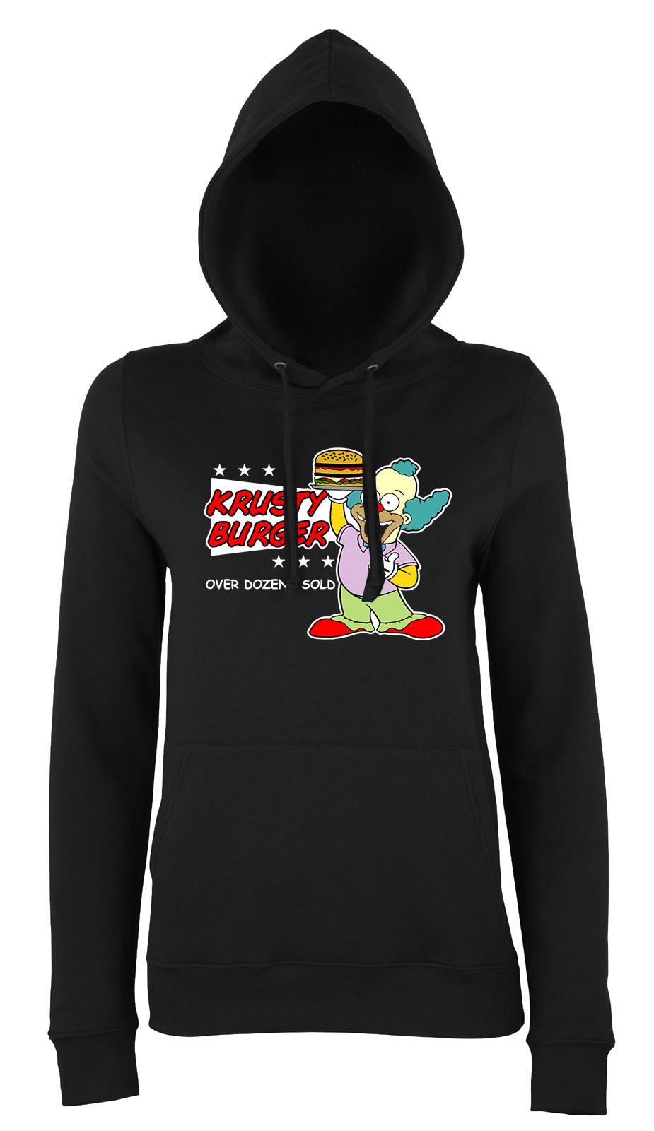 krusty burger simpson család Fekete Női Kapucnis Pulóver
