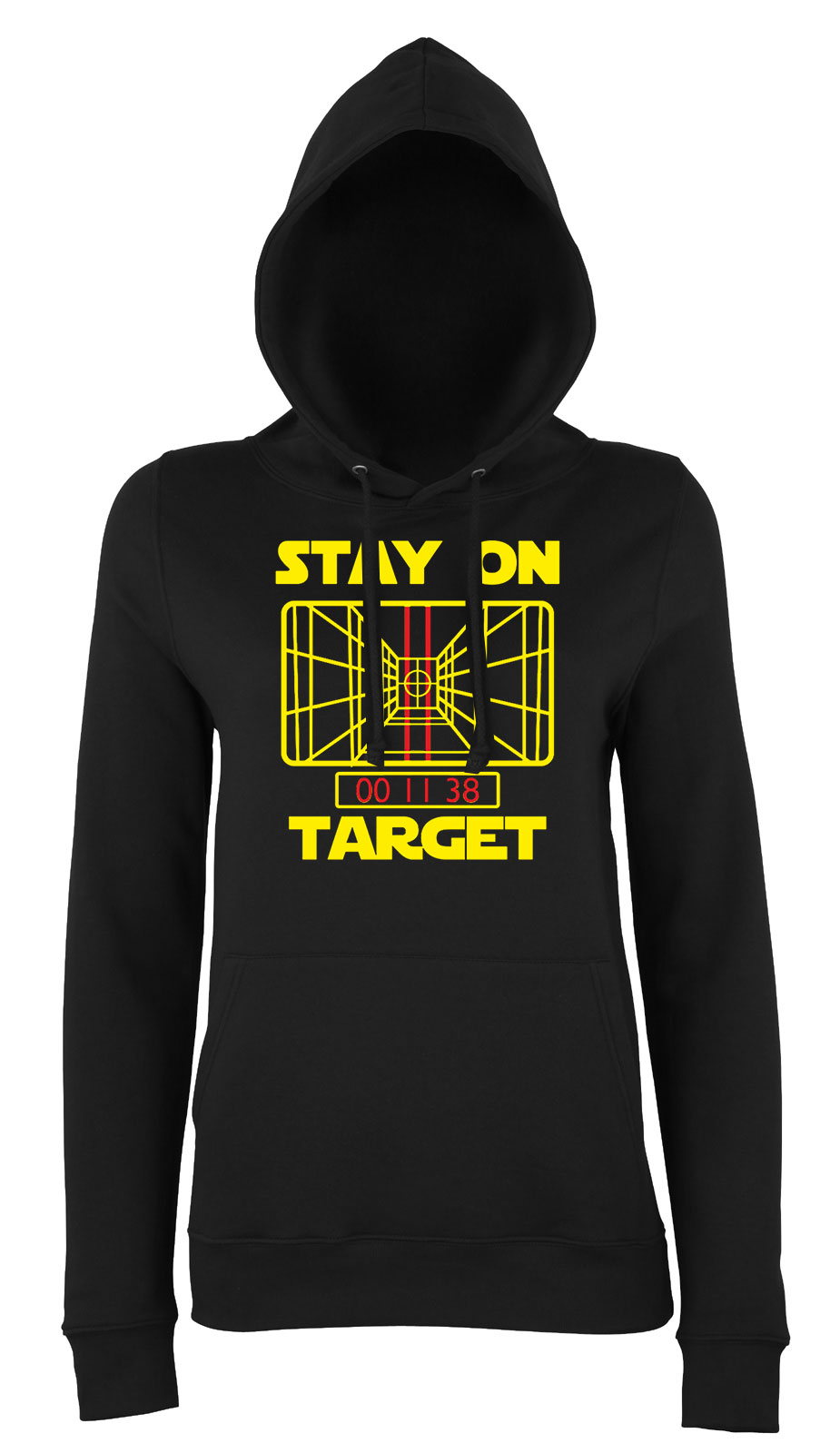 star wars stay on target  Fekete Női Kapucnis Pulóver