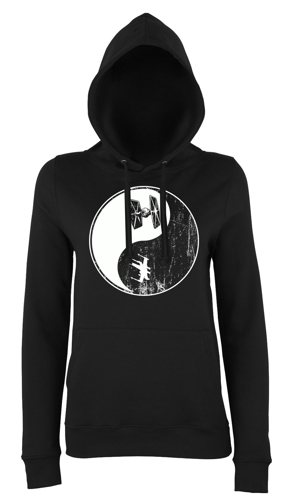 star wars yin yang Fekete Női Kapucnis Pulóver
