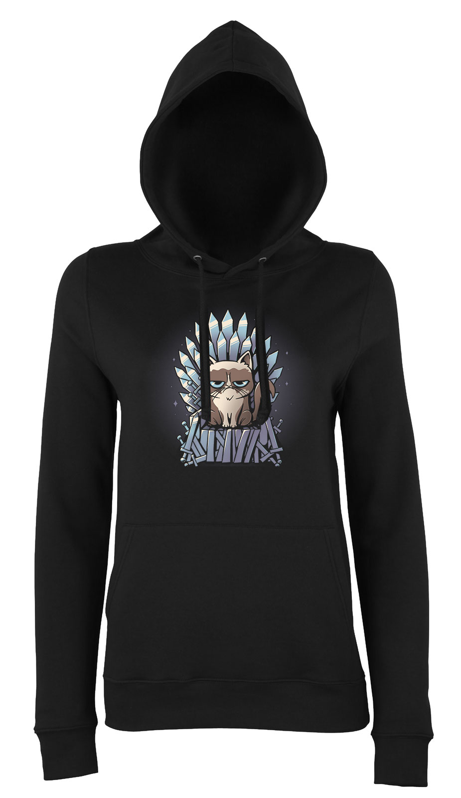 Game Of Cats macska macskás cica cicás Fekete Női Kapucnis Pulóver
