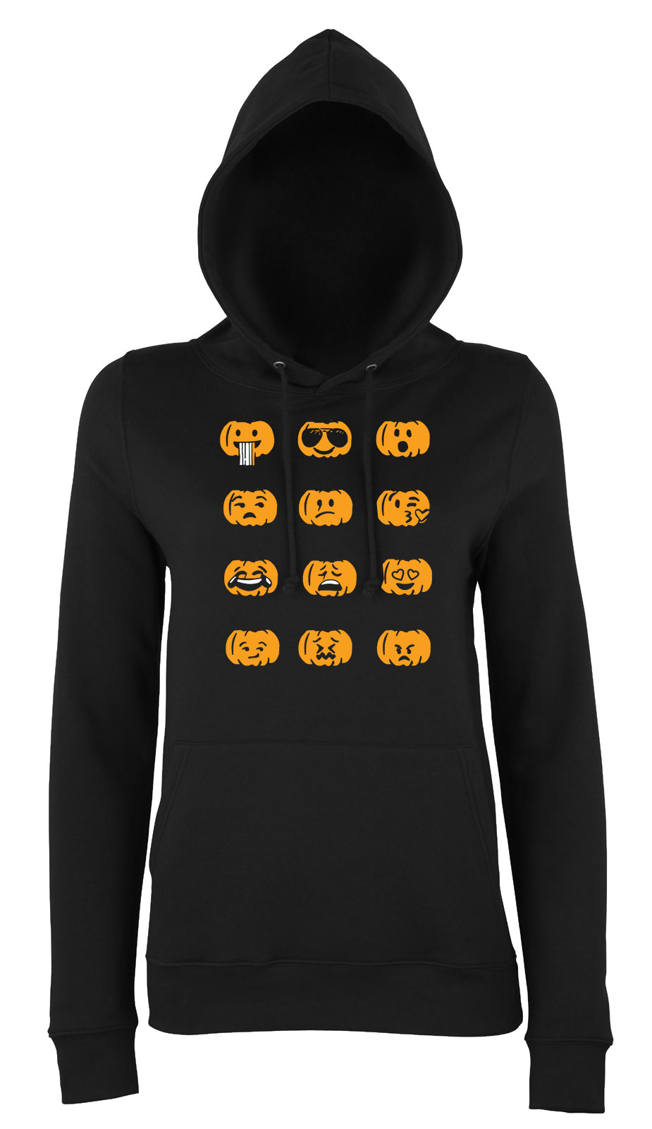 tök facebook emoji Fekete Női Kapucnis Pulóver
