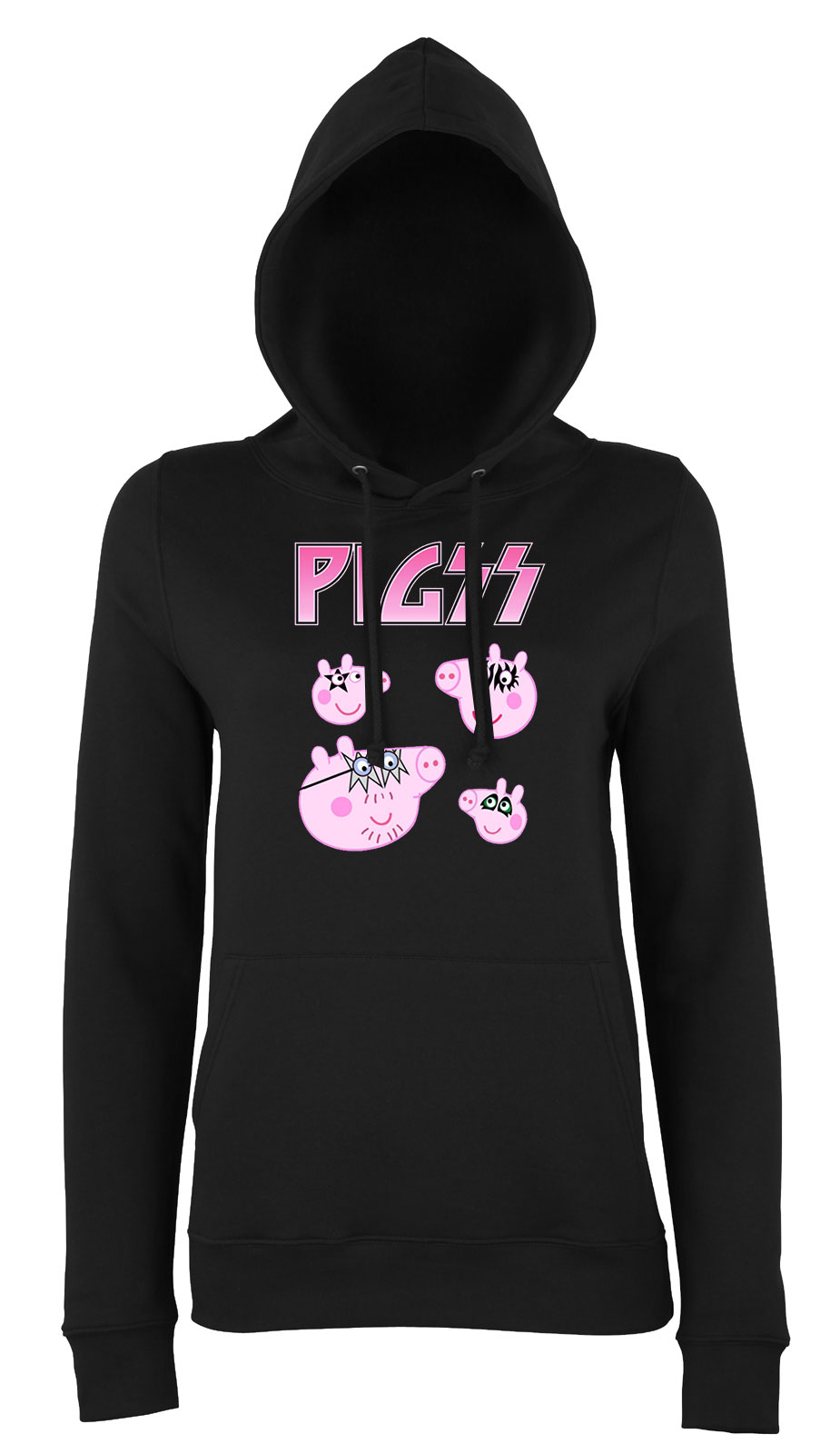 peppa malac peppa pig malacok Fekete Női Kapucnis Pulóver