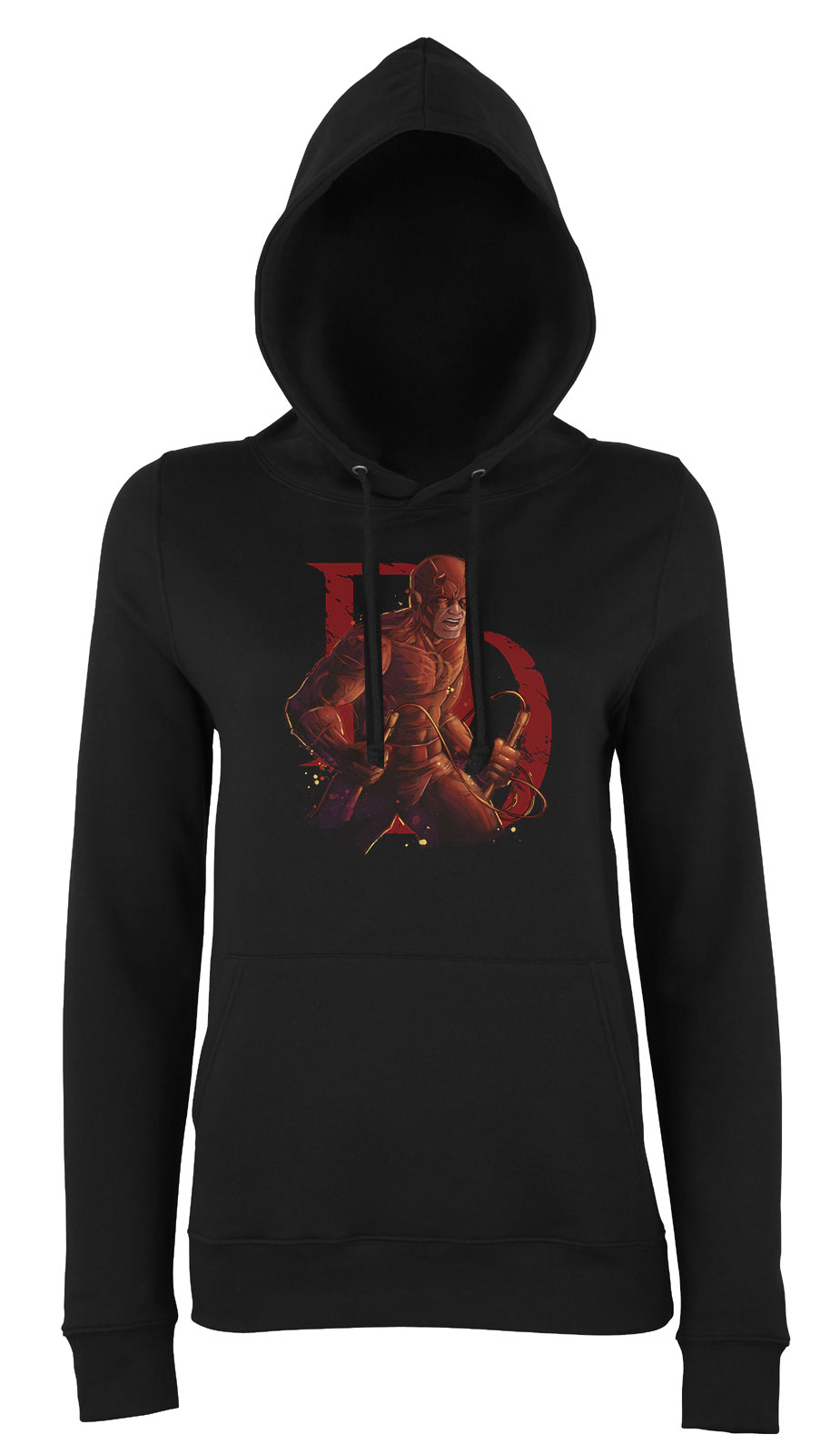 daredevil Fekete Női Kapucnis Pulóver