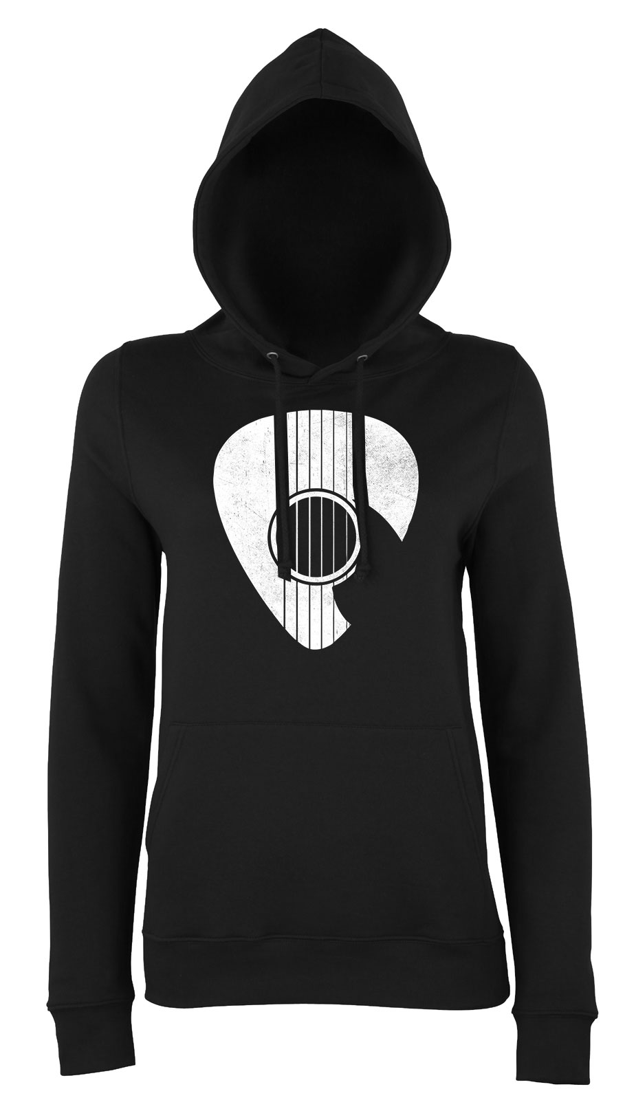 gitár gitárs Fekete Női Kapucnis Pulóver