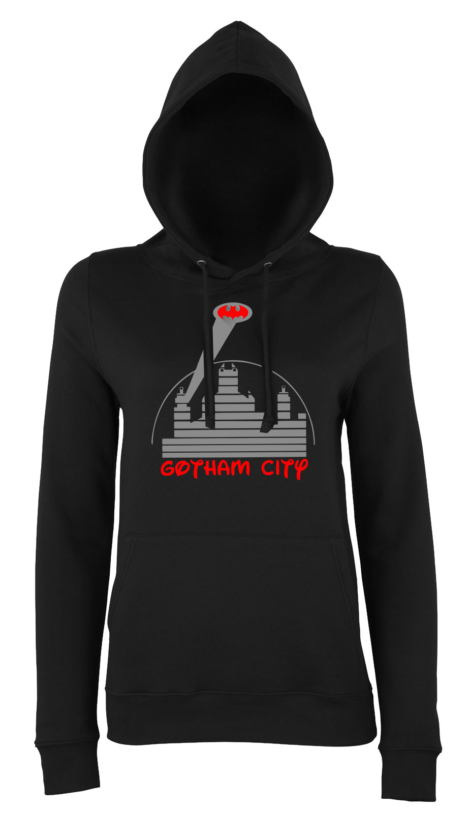 batman gotham Fekete Női Kapucnis Pulóver