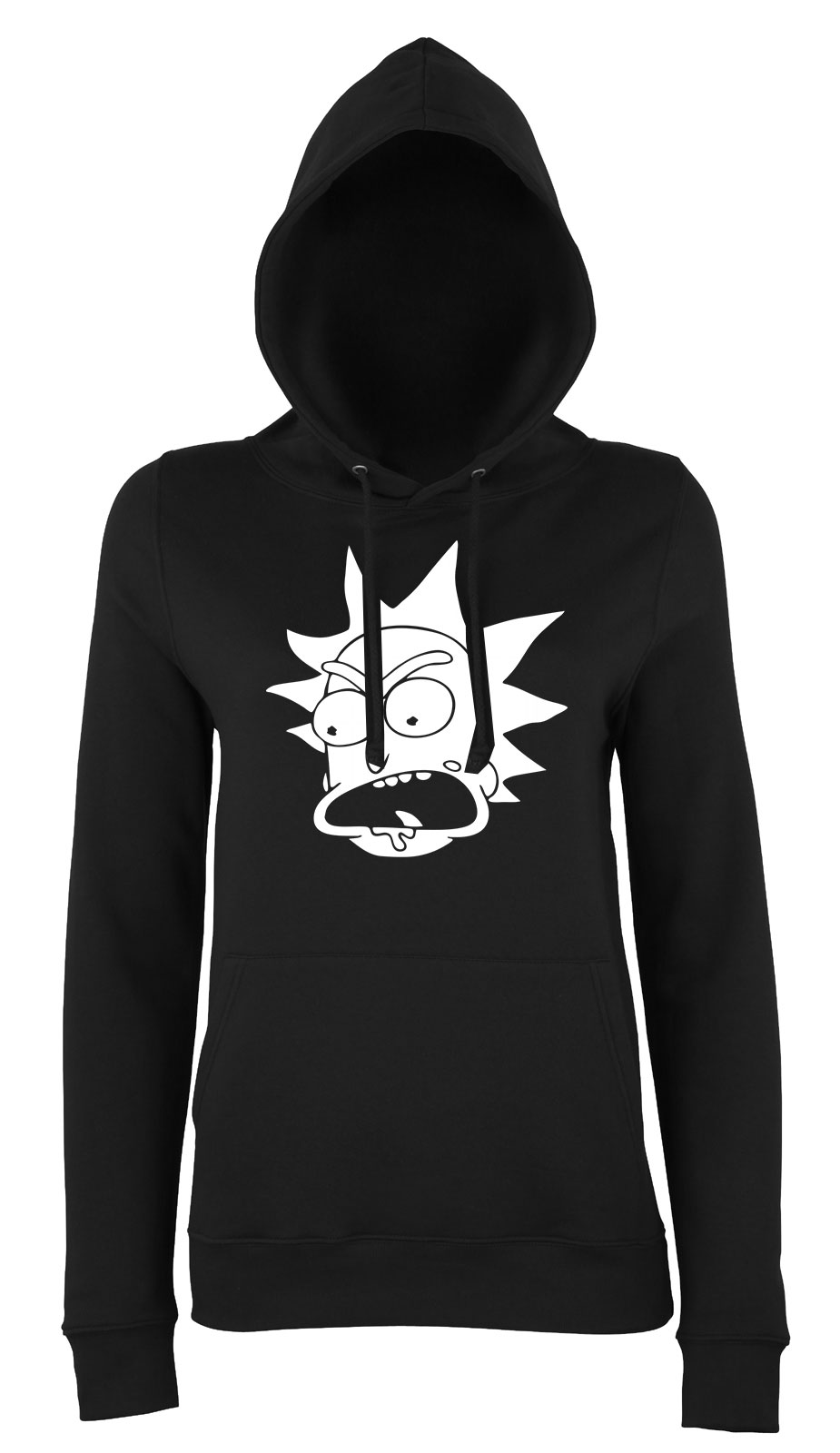 rick és morty Fekete Női Kapucnis Pulóver