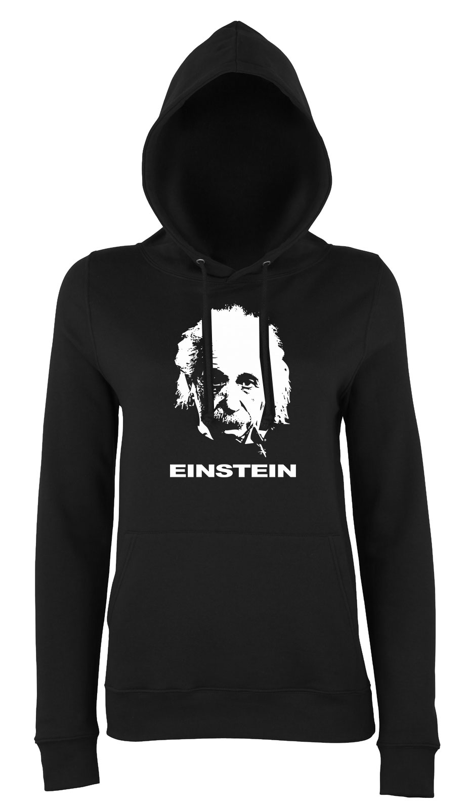 albert einstein Fekete Női Kapucnis Pulóver