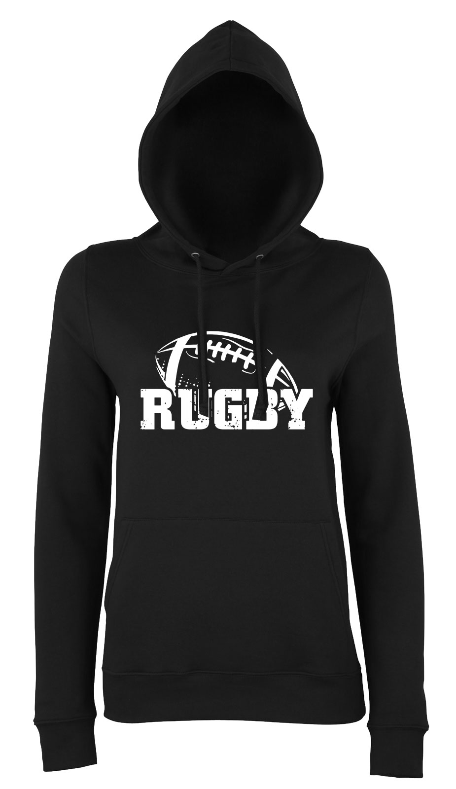 Rugby Fekete Női Kapucnis Pulóver