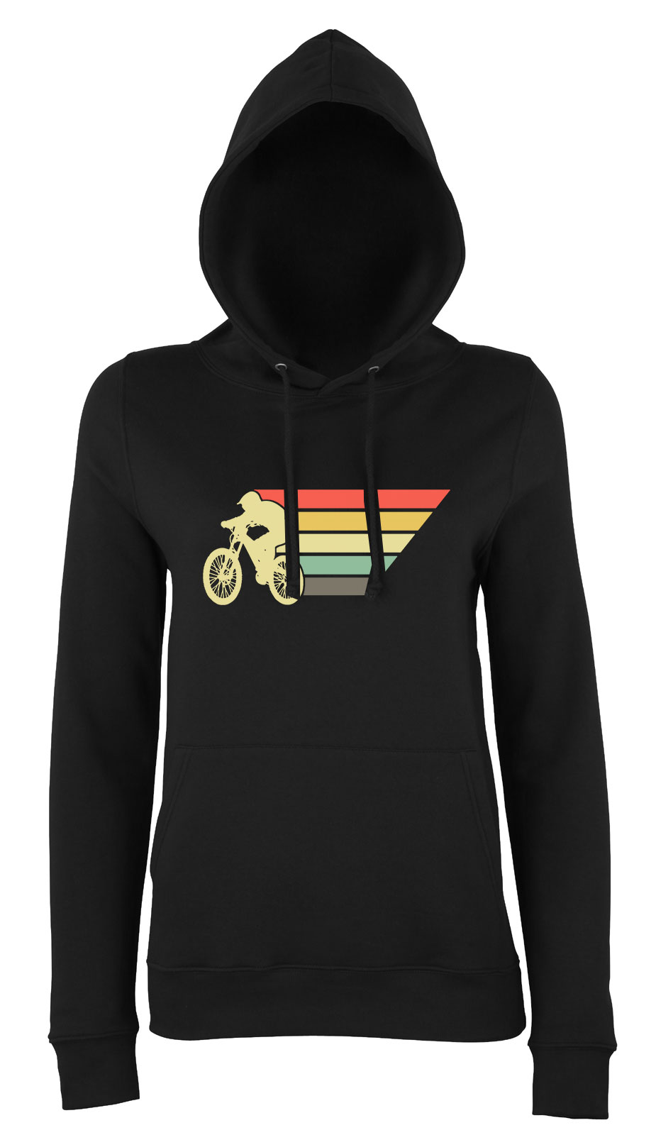 motor motoros motocross Fekete Női Kapucnis Pulóver