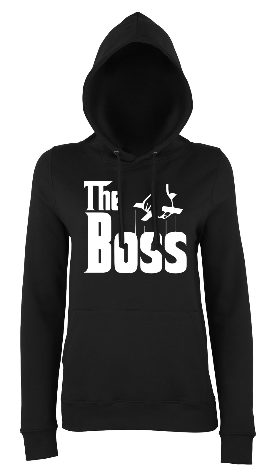 the boss főnök Fekete Női Kapucnis Pulóver