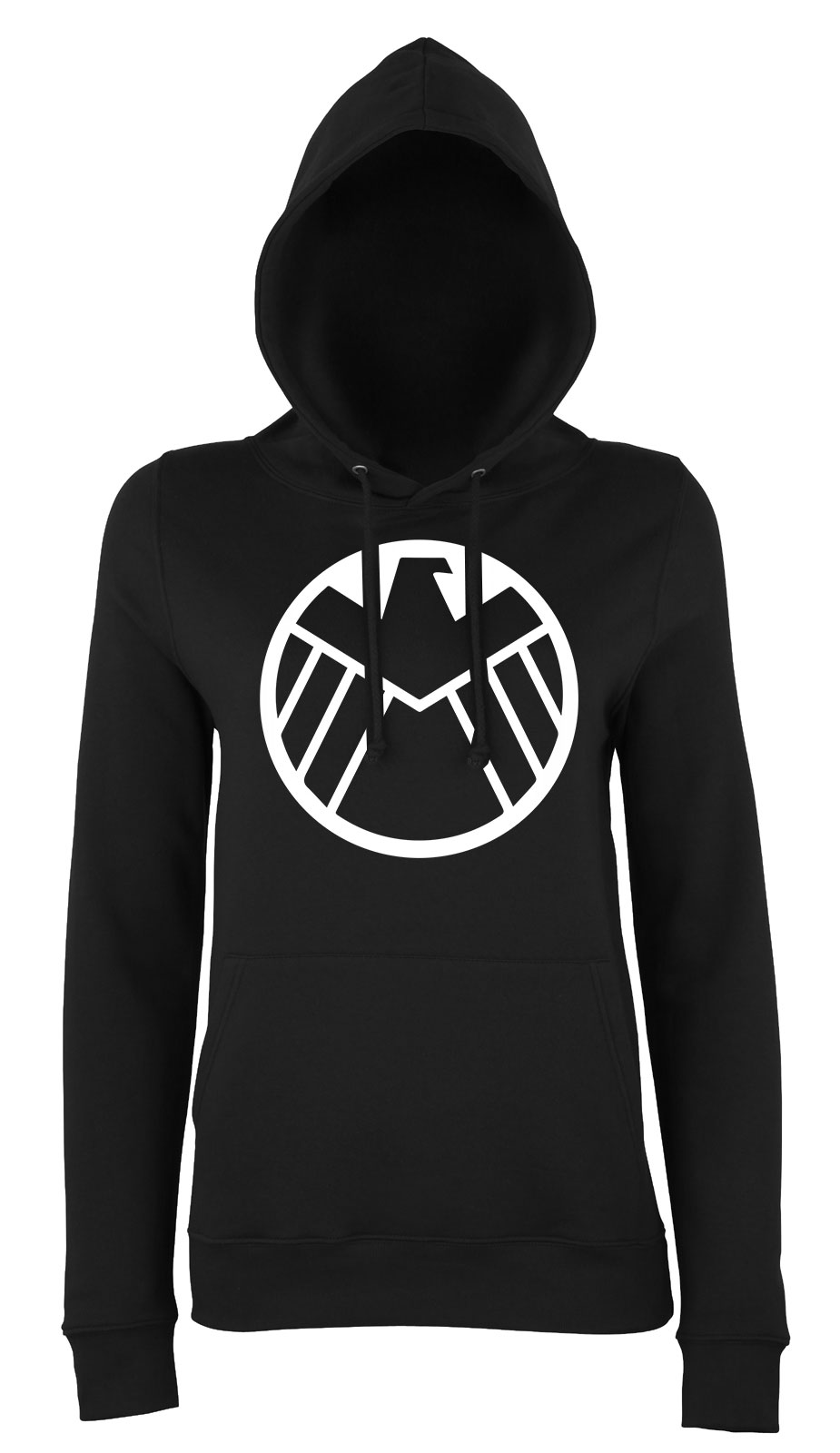 shield avengers Fekete Női Kapucnis Pulóver