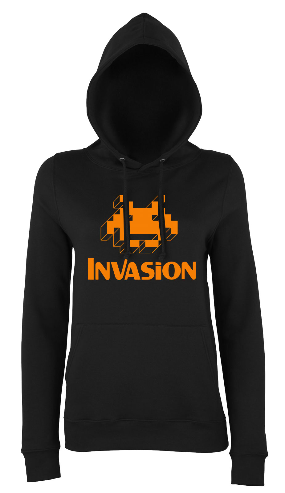 invasion invázió gamer Fekete Női Kapucnis Pulóver