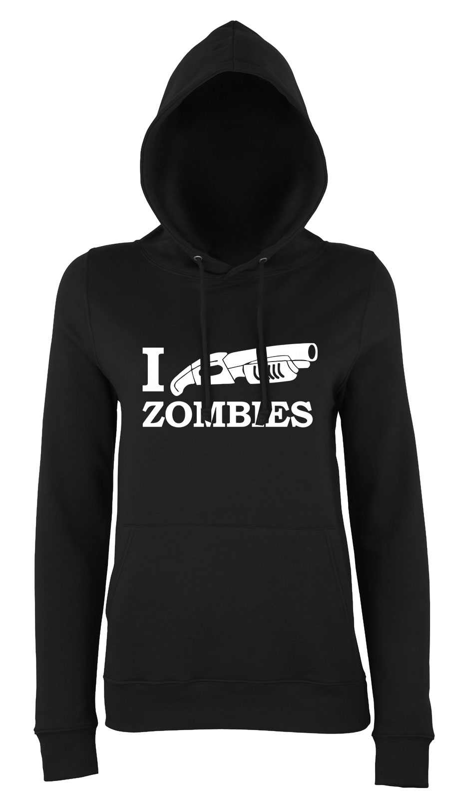 zombis zombi Fekete Női Kapucnis Pulóver
