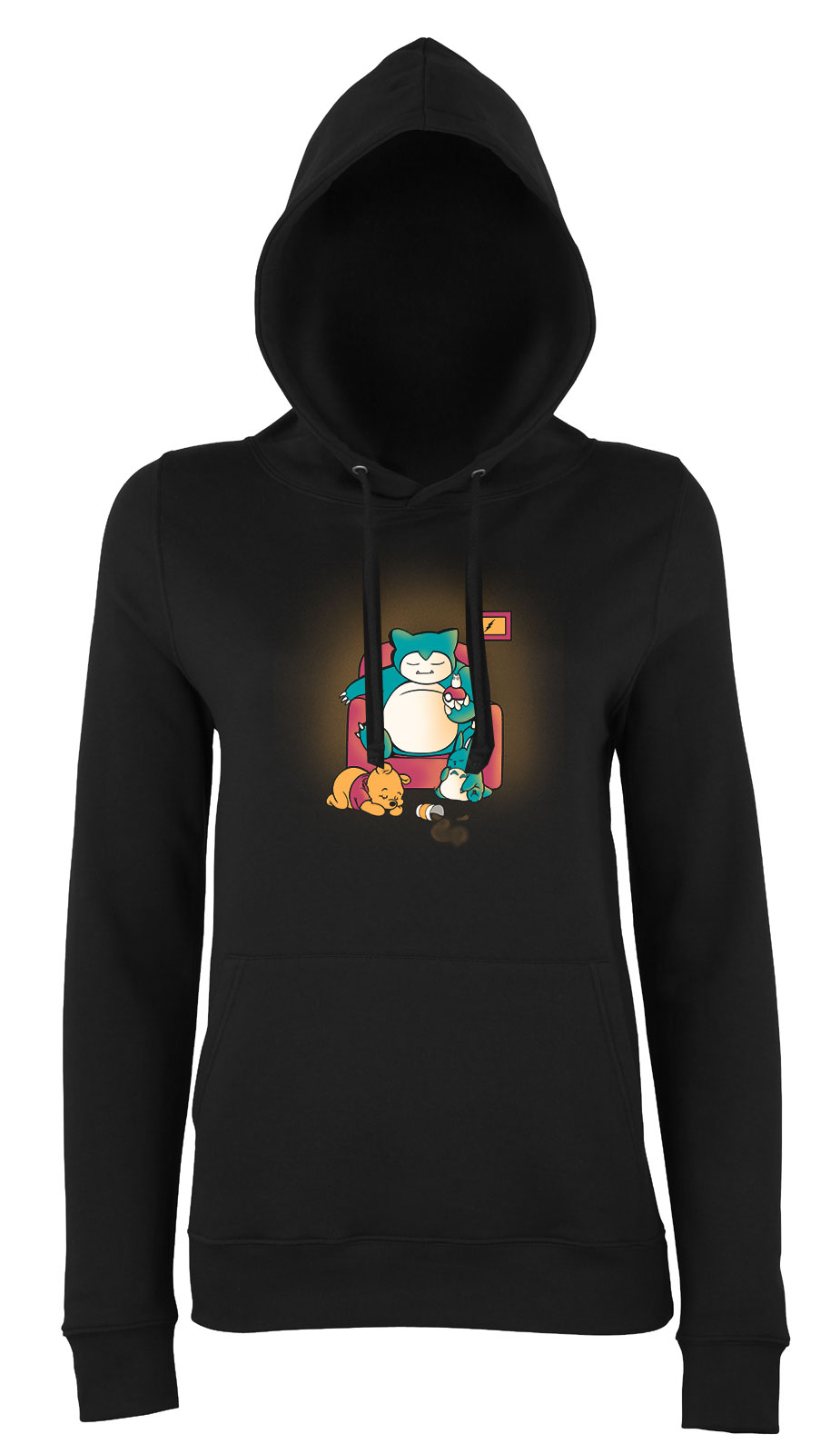 snorlax micimackó totoro Fekete Női Kapucnis Pulóver