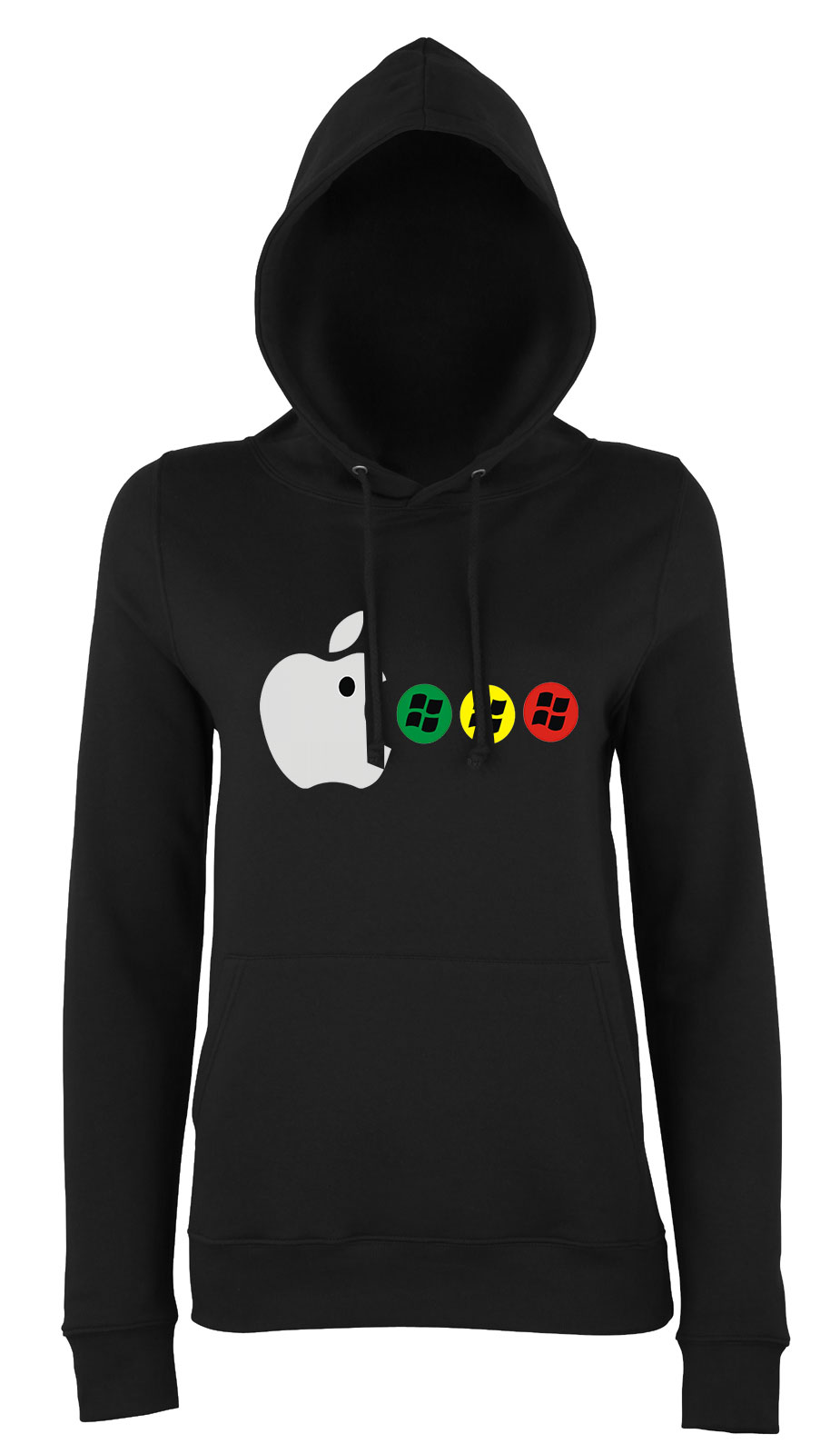 apple windows Fekete Női Kapucnis Pulóver