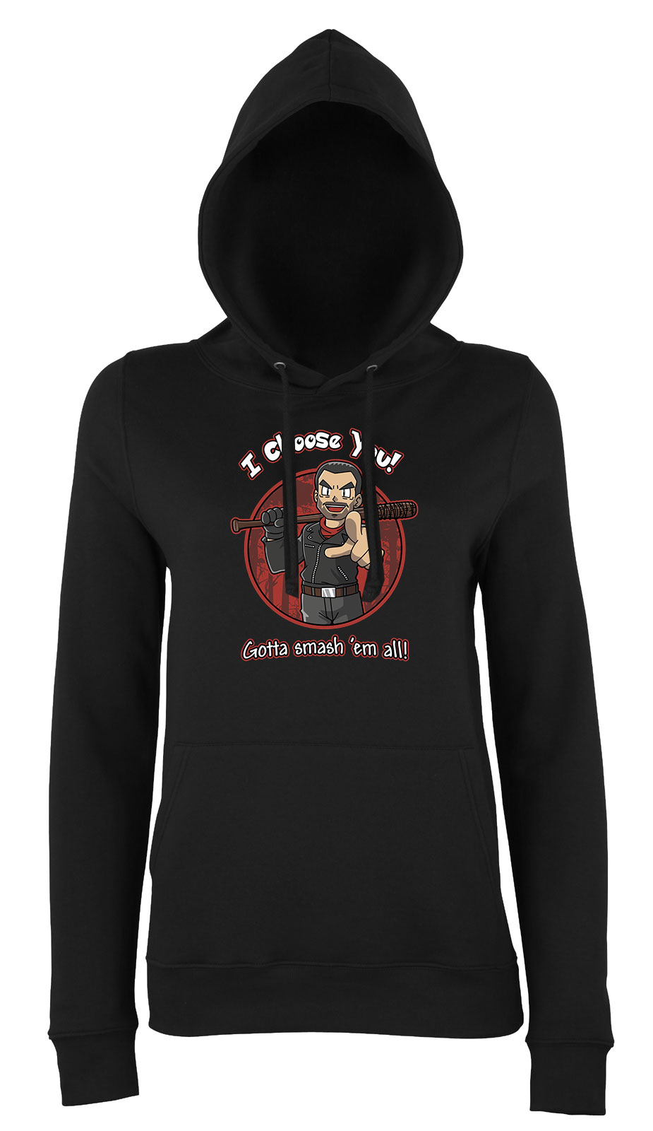 negan walking dead Fekete Női Kapucnis Pulóver