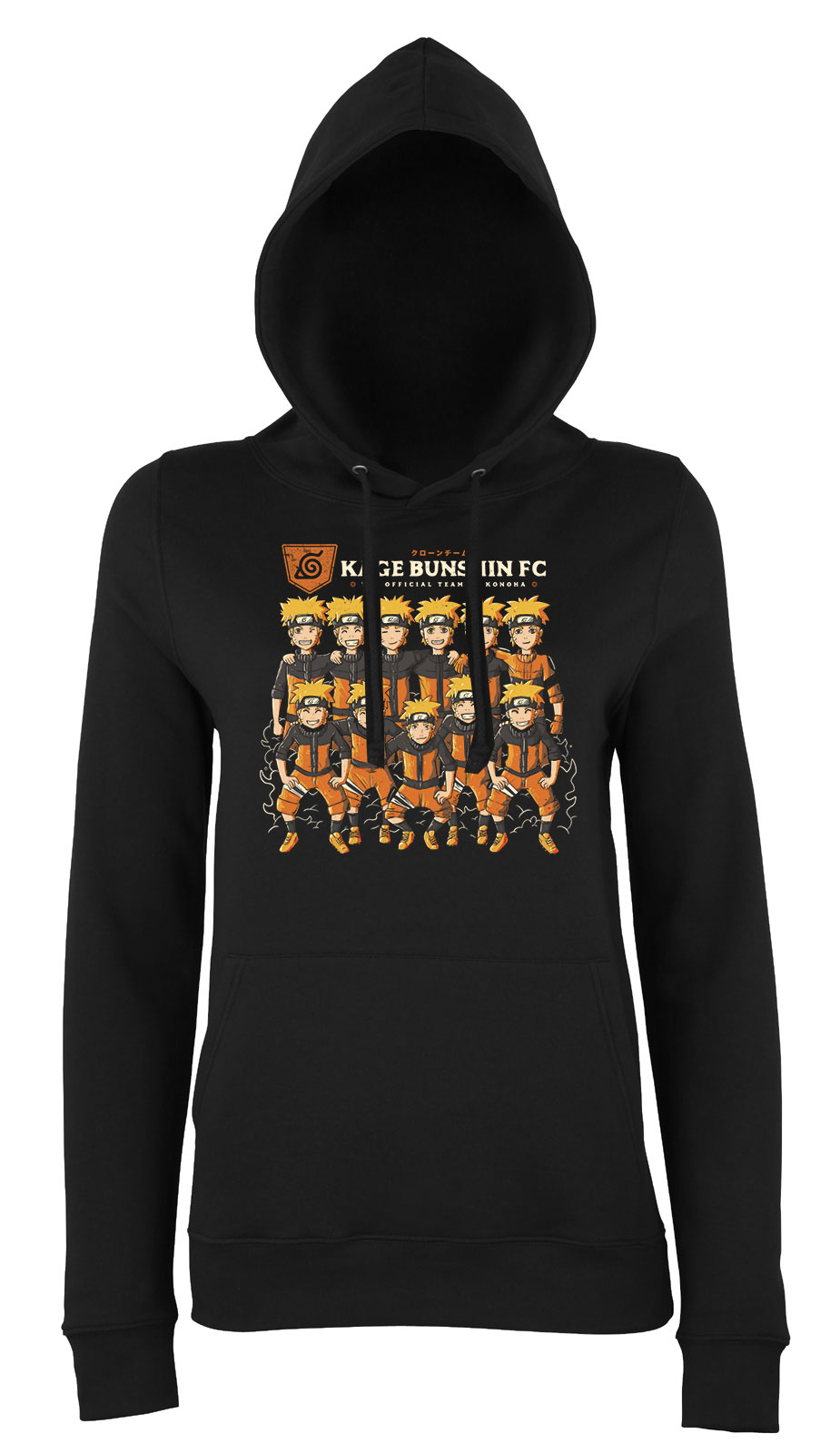 naruto Fekete Női Kapucnis Pulóver