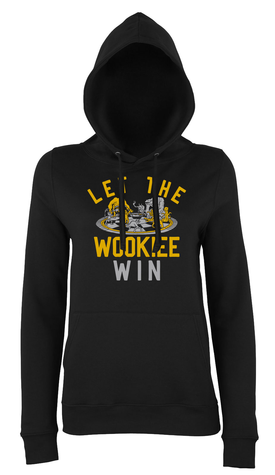 star wars wookie choowie chewbacca Fekete Női Kapucnis Pulóver