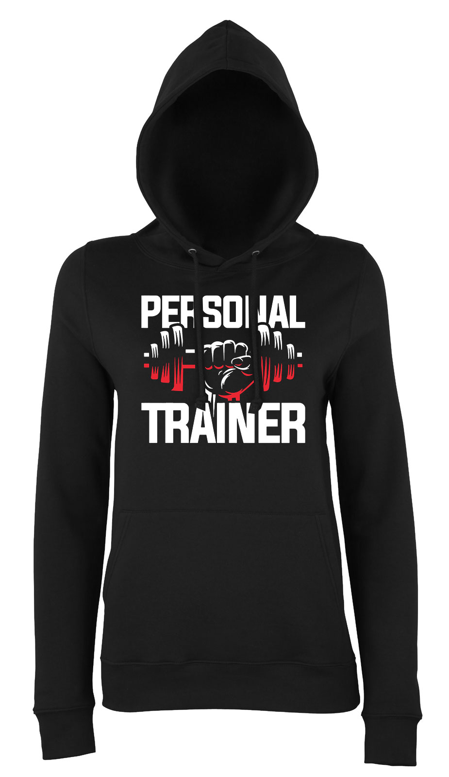 personal trainer személyi edző edzős kondi Fekete Női Kapucnis Pulóver