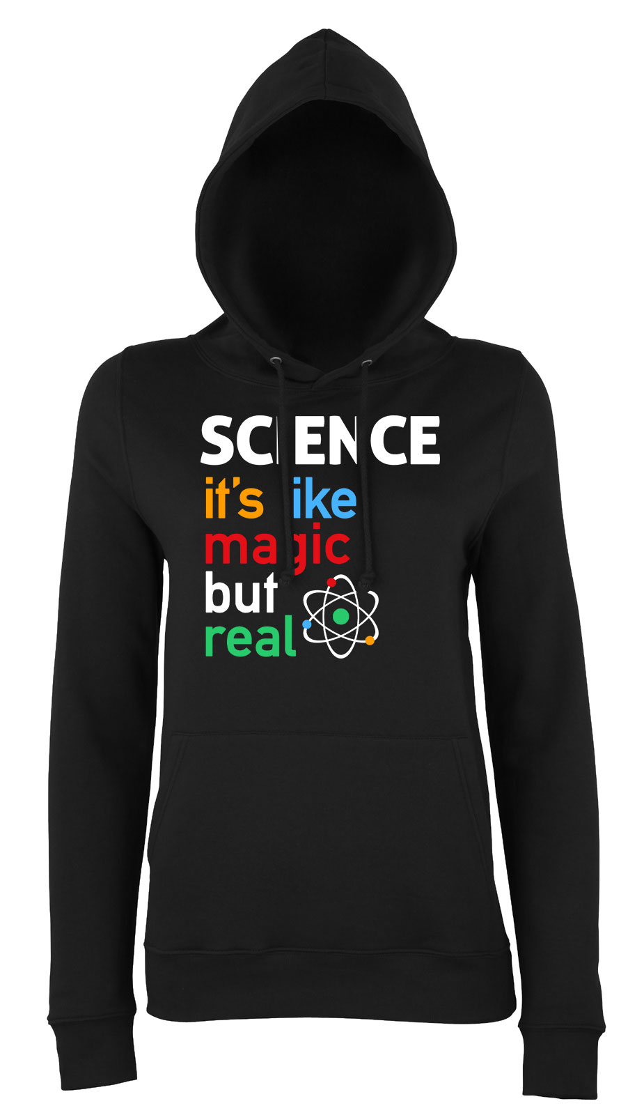 science tudomány  Fekete Női Kapucnis Pulóver
