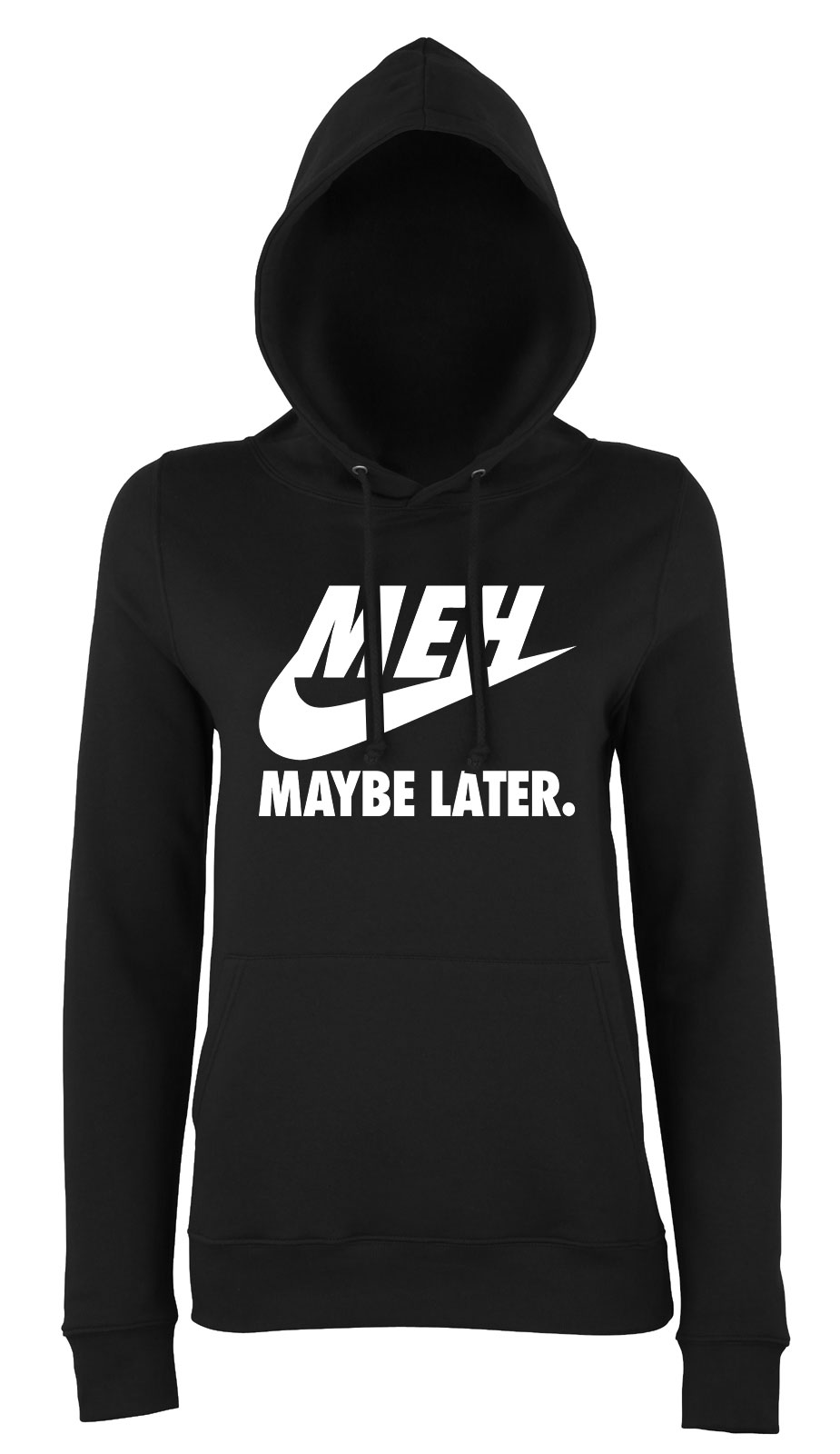 nike humor meh maybe later Fekete Női Kapucnis Pulóver