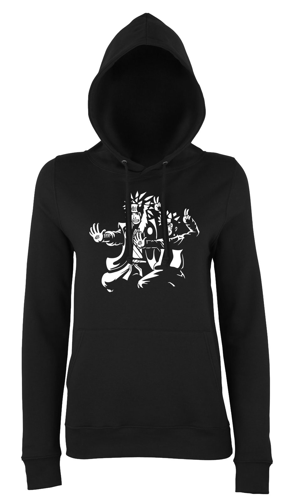 naruto Fekete Női Kapucnis Pulóver
