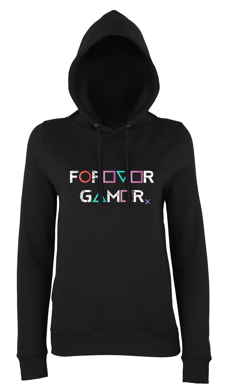 gamer forever playstation ps4 ps5 Fekete Női Kapucnis Pulóver