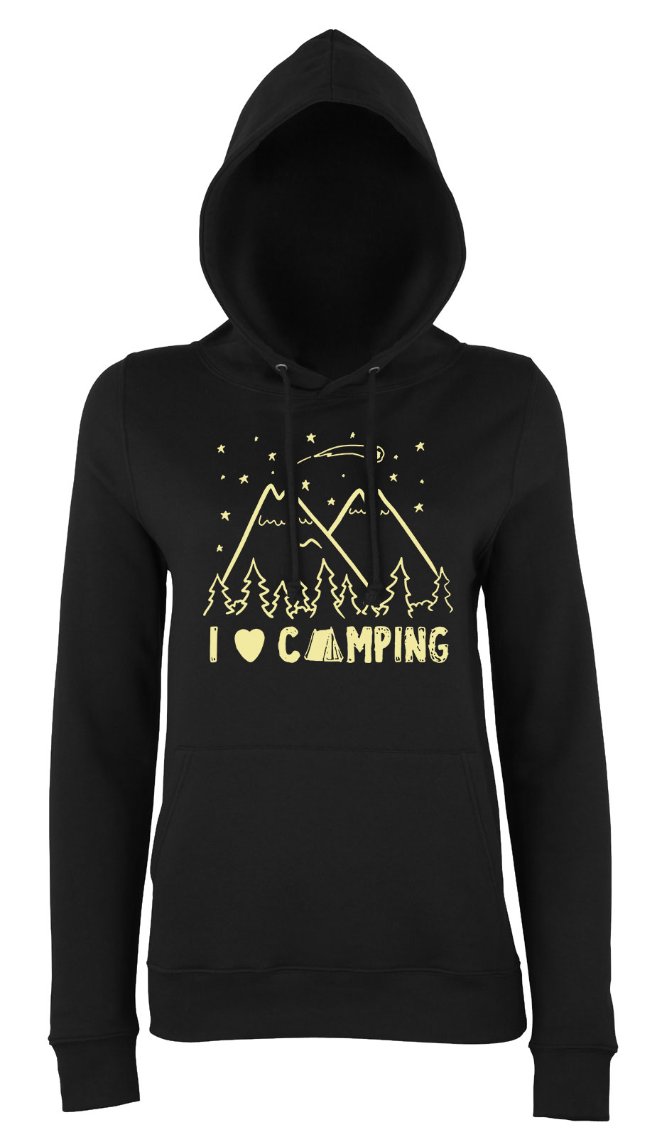 kempin camping Fekete Női Kapucnis Pulóver