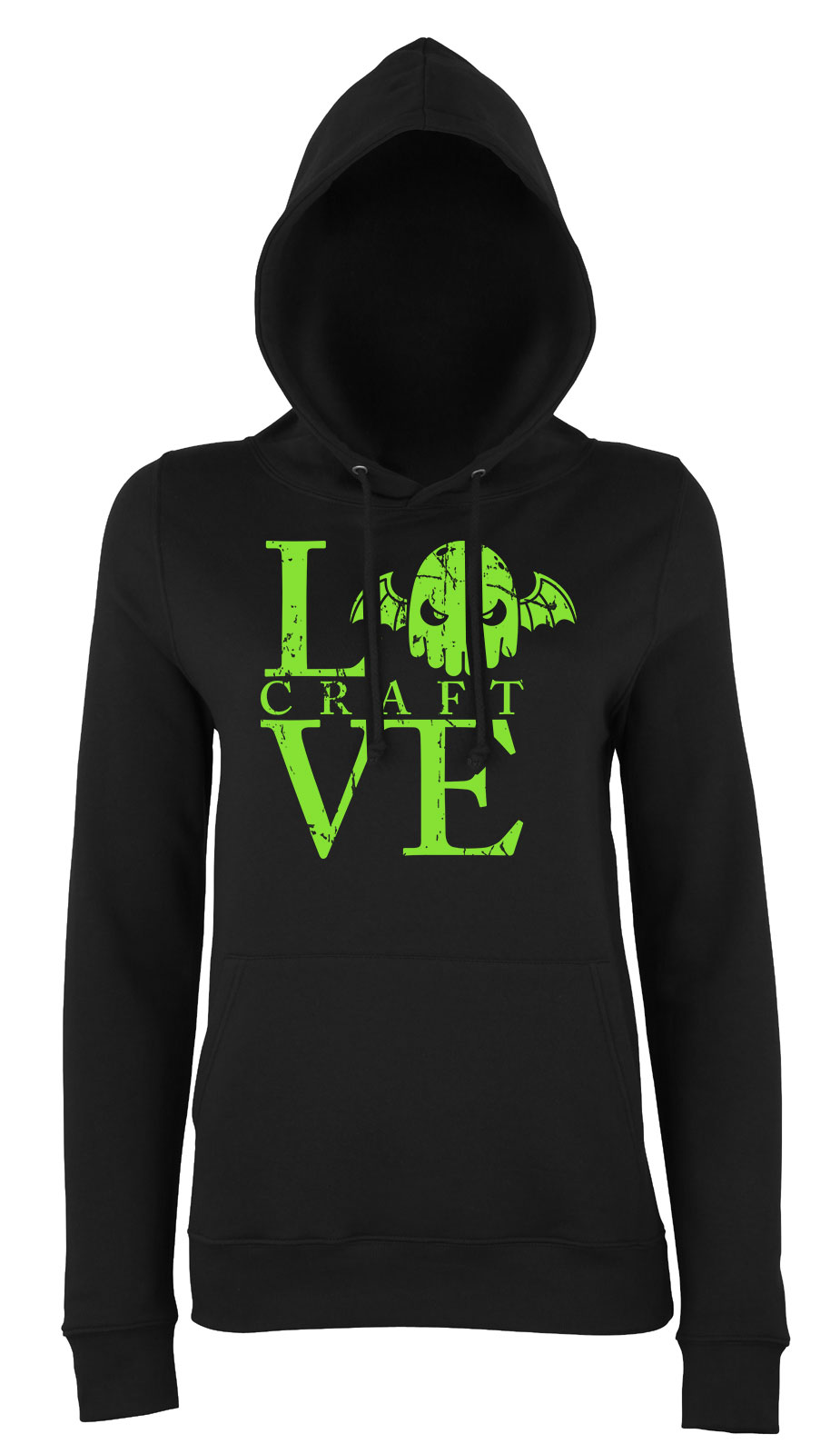 hp lovecraft Fekete Női Kapucnis Pulóver