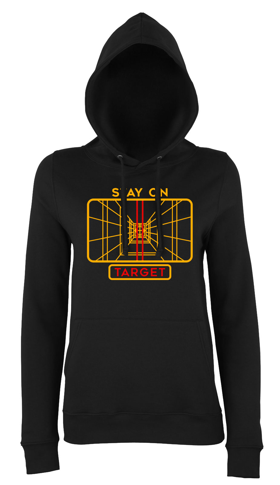 star wars stay on target radar Fekete Női Kapucnis Pulóver