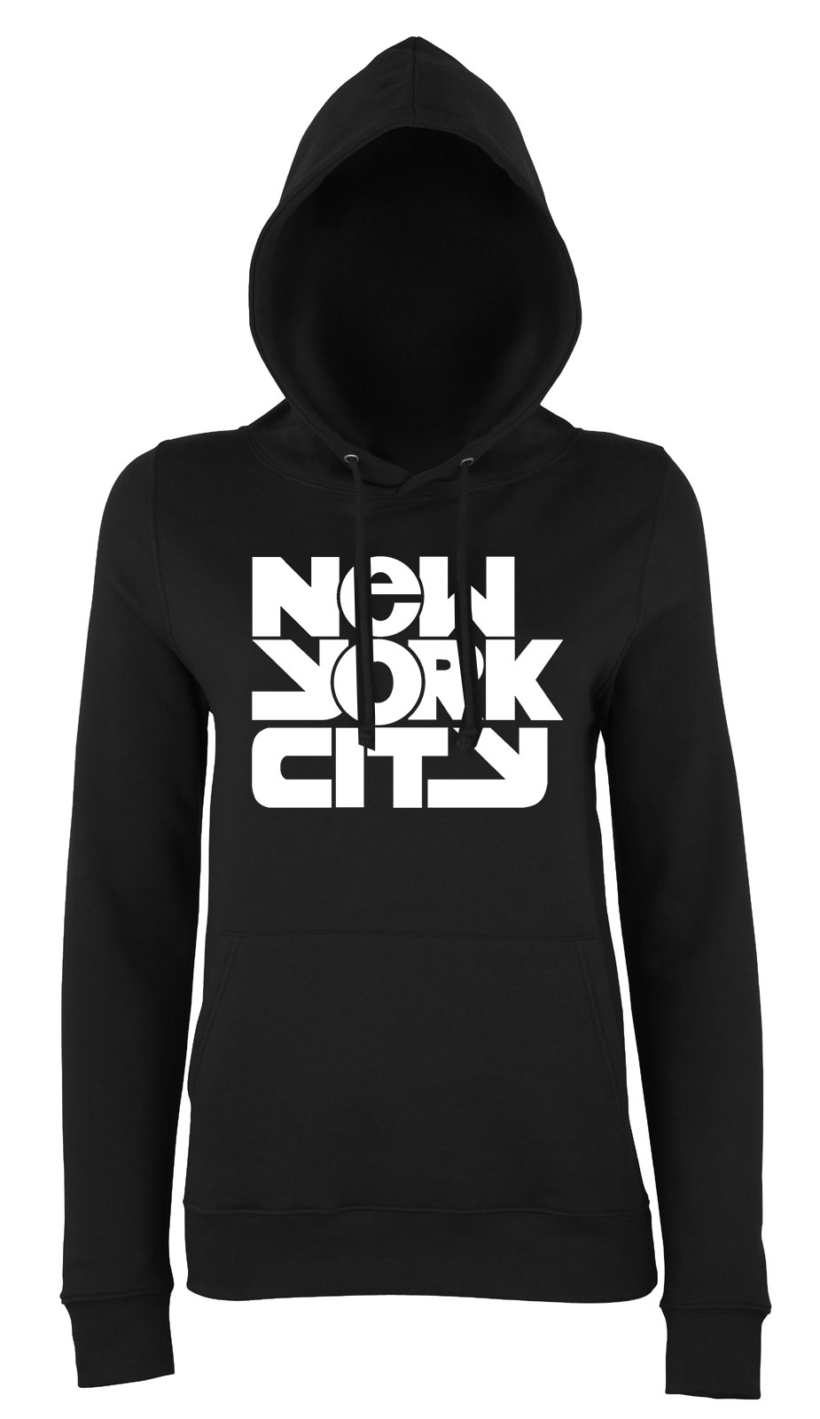 new york city Fekete Női Kapucnis Pulóver