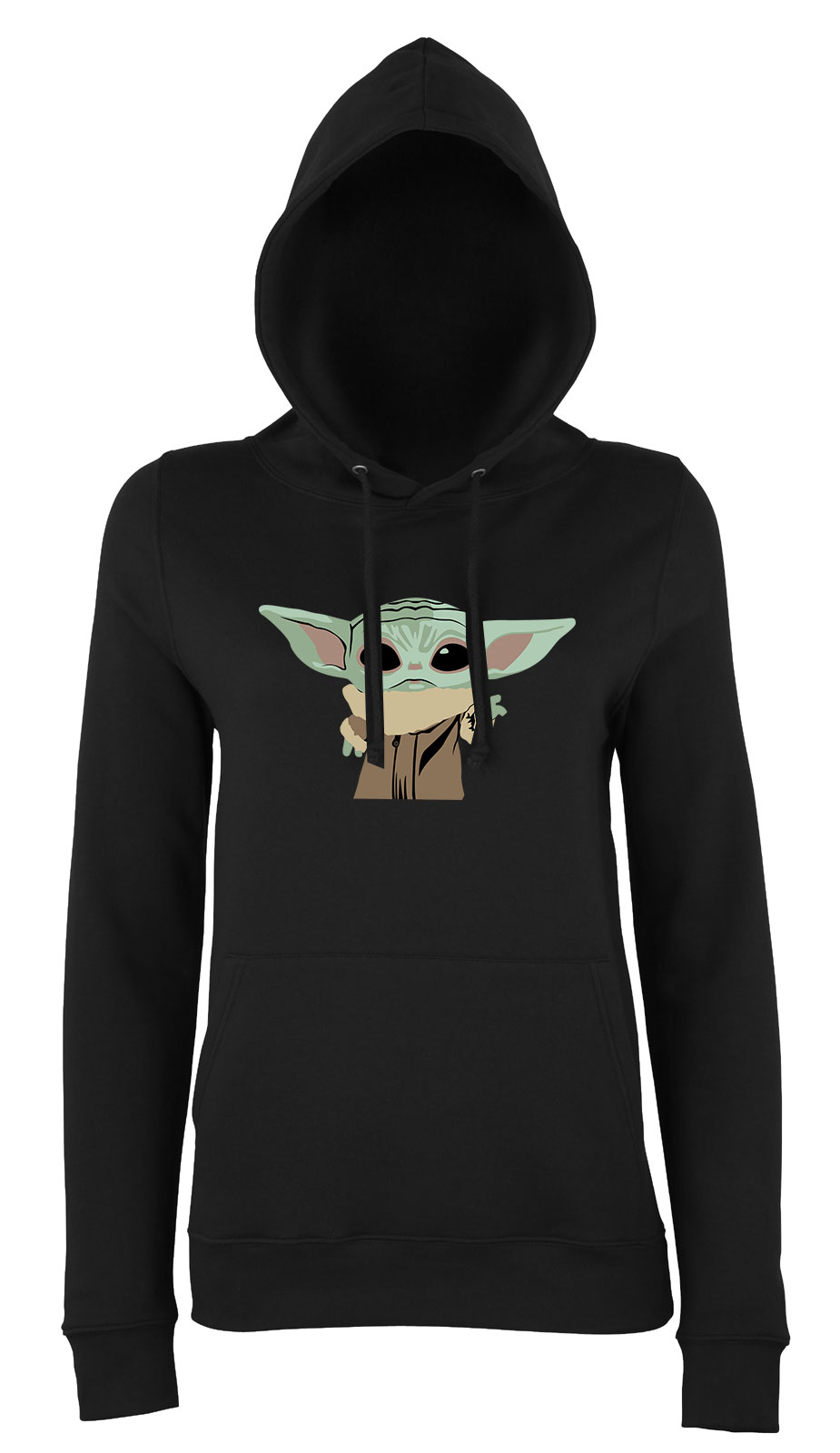 baba yoda baby yoda mandalorian Fekete Női Kapucnis Pulóver