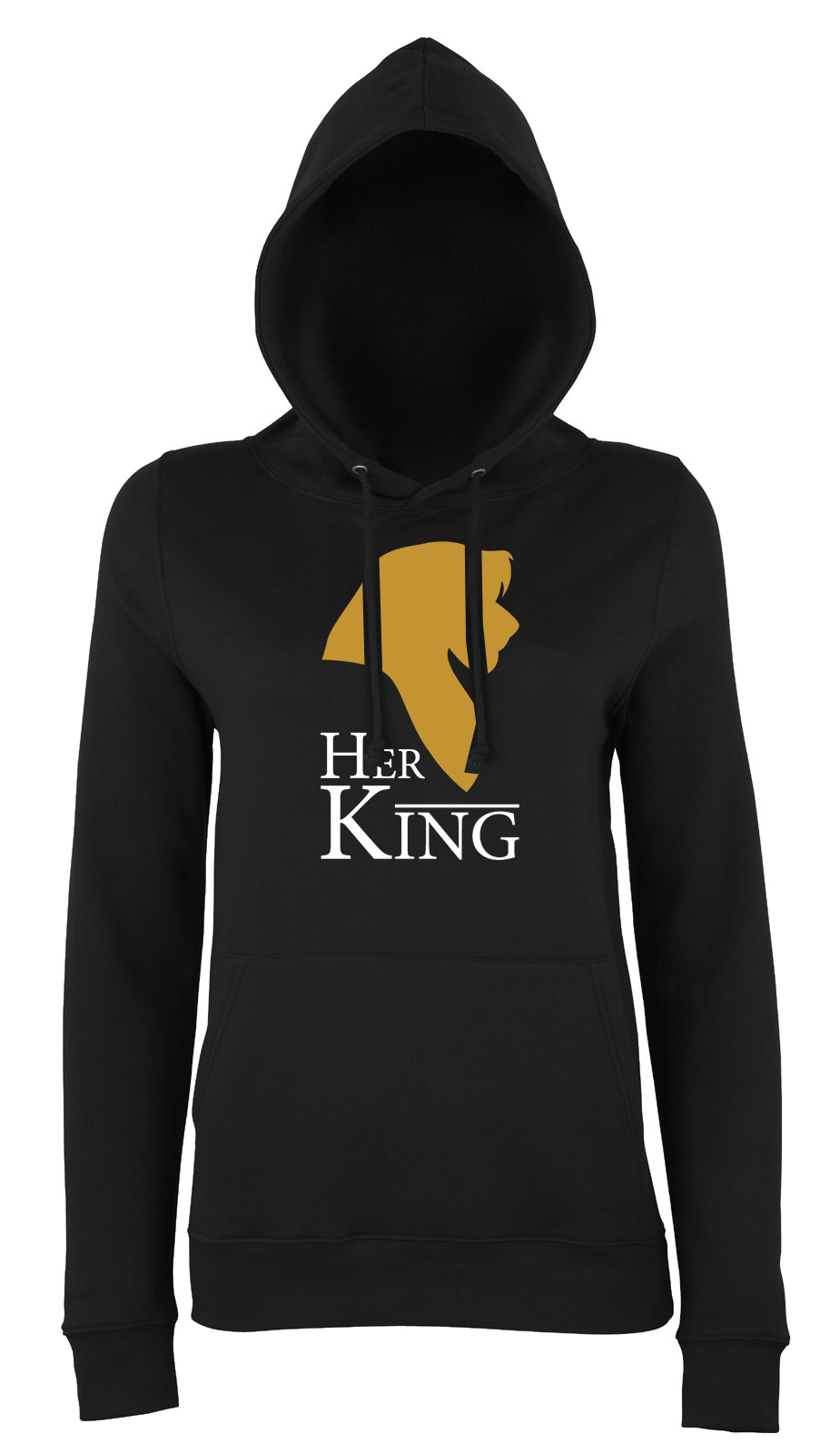 her king páros pároknak Fekete Női Kapucnis Pulóver