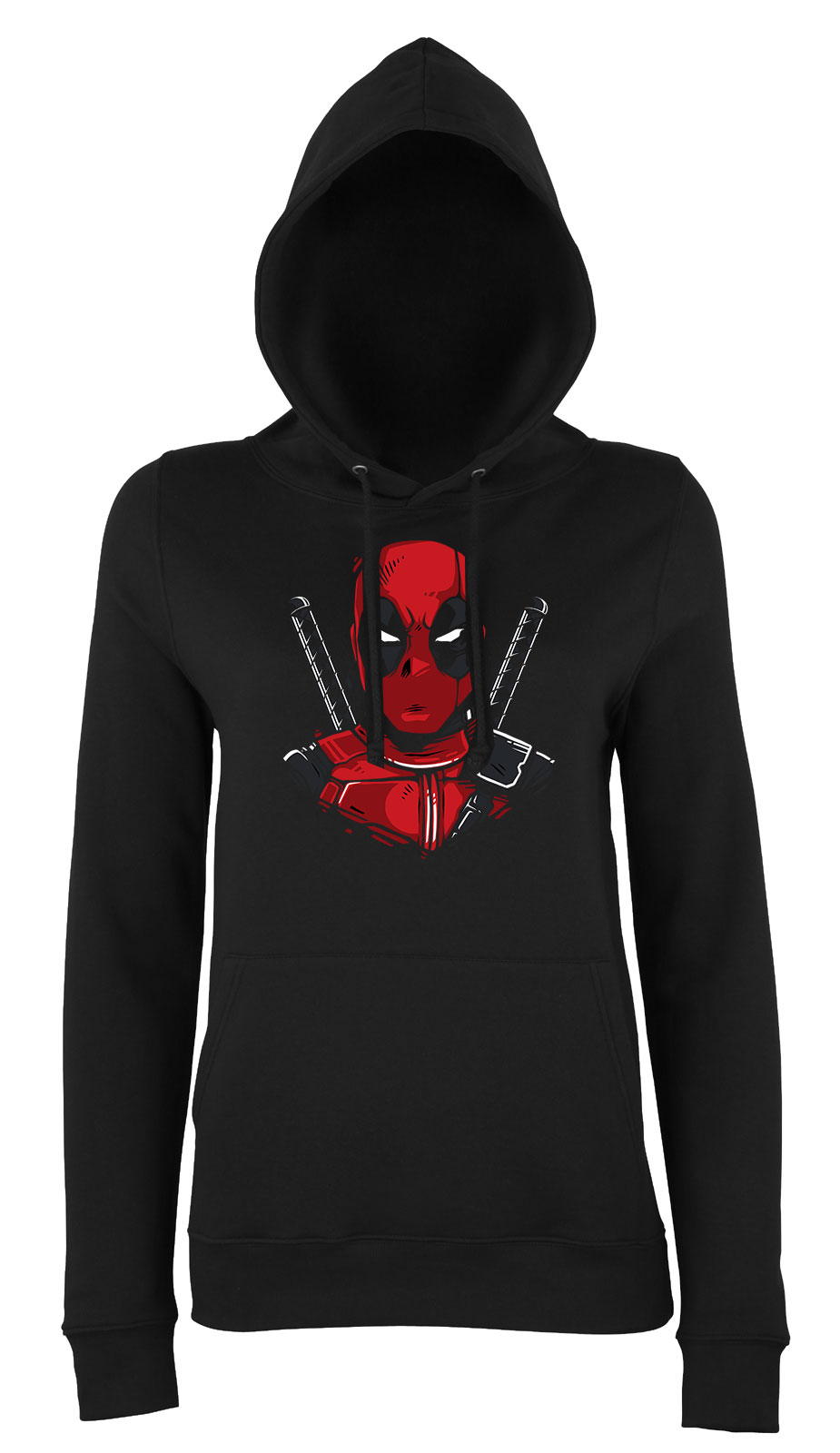 deadpool Fekete Női Kapucnis Pulóver