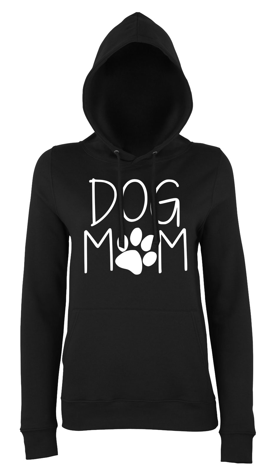 dog mom kutya kutyás Fekete Női Kapucnis Pulóver