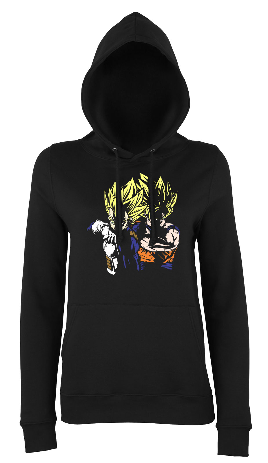 son goku vegeta dragon ball Fekete Női Kapucnis Pulóver